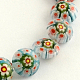 Handmade Millefiori Glass Beads Strands LK-R004-03I-1