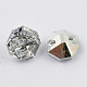 2-Hoyo botones de octágono de acrílico Diamante de imitación de Taiwán BUTT-F016-18mm-02-2