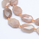 Chapelets de perles de sunstone naturelle naturelles G-J373-24M-2