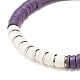 Handmade Polymer Clay Heishi Beads Stretch Bracelet for Women BJEW-JB07526-4