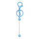 Schlüsselanhänger aus sprühlackierter Legierung mit Perlen für die Schmuckherstellung KEYC-A011-02K-1