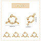 PH PandaHall 10pcs 24K Gold Plated Spring Ring Clasps STAS-PH0005-15-2