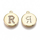 Brass Micro Pave Clear Cubic Zirconia Charms KK-N231-233R-NF-2