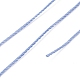 ラウンドワックスポリエステル糸ストリング  マイクロマクラメコード  ツイストコード  革縫い用  藤紫色  0.8mm  約54.68ヤード（50m）/ロール YC-D004-02E-143-3