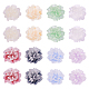 60 Stück 6 Farben gefrostete Harzblumen-Cabochons CRES-TA0001-27-9