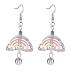 Acrylic Rainbow Dangle Earrings EJEW-JE05268-2