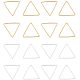 PandaHall Elite 140 pcs 2 Colors Triangle Plated Brass Key Open Bezel Pendant Charm Blank Frame Hollow Pendants for UV Resin Crafts DIY Jewelry Making Golden Silver KK-PH0035-51-1