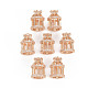 10Pcs Rack Plating Brass Micro Pave Clear Cubic Zirconia Pendants KK-SZ0004-24-1