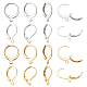 NBEADS 120 pcs 4 Colors 304 Stainless Steel Lever Back Earrings French Hook Findings Ear Wire Open Loop for Jewelry Making STAS-NB0001-17-1