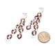 Acrylic Curb Chain Tassel Dangle Stud Earrings for Women EJEW-JE04767-4