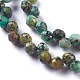 Brins de perles turquoises africaines naturelles (jaspe) G-H243-10-3