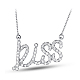 SHEGRACE Beautiful 925 Sterling Silver Micro Pave AAA Cubic Zirconia  inchKiss inch Pendant Necklace JN249A-1
