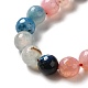 Chapelets de perles en agate multicolore naturelle teinte G-R177-10mm-07-5