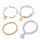 4 stücke 4 stil natürliche & synthetische gemischte edelstein perlen stretch-armbänder set BJEW-JB09115-3