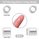 Beebeecraft 50Pcs/Box Crimp Tube Beads 925 Sterling Silver Crimping Tube Spacers 2mm Cord End Caps Loose Stopper Beads for Earring Necklace STER-BBC0001-28-2