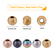 Sunnyclue 25pcs 5 couleurs placage sous vide 304 perles texturées en acier inoxydable STAS-SC0002-71-2
