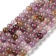 Hilos de perlas de cuarzo rutilado púrpura natural G-M427-A01-02-1