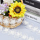 Gorgecraft 3 yards 3d fleur avec perle bordure en dentelle 6cm de largeur 3 couches de dentelle brodée fleur en maille bordure blanche perles en tissu applique florale en forme de papillon pour bricolage couture artisanat OCOR-GF0002-53-5