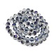 Faceted Frosted Glass Round Beads Strands EGLA-F084-A01-2