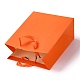 長方形の紙袋  ハンドル付き  ギフトバッグやショッピングバッグ用  レッドオレンジ  32x25x0.6cm CARB-F007-03E-4