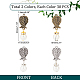 Pandahall elite 60pcs 2 couleurs pendentif en alliage de style tibétain AJEW-PH0003-86-6