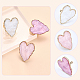 CHGCRAFT 3Pcs 3Colors Adjustable Resin Palette Rings Resin DIY Nail Art Palette with Alloy Finger Ring Nail Art Palette for Acrylic UV Gel Polish Foundation Mixing RJEW-CA0001-05-4