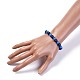 Pulseras elásticas de lapislázuli natural (teñidas)&nbsp;BJEW-JB04506-04-3