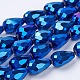 Electroplate Glass Beads Strands EGLA-D017-7x5mm-M-4