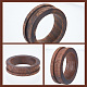 Ajustes de anillo de dedo ranurado de madera delorigin 8 Uds. 2 estilos WOOD-DR0001-01-3