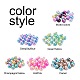 Rainbow Acrylic Imitation Pearl Beads OACR-YW0001-05-3