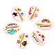 Cheriswelry 60Pcs 6 Style Printed Natural Cowrie Shell Beads SSHEL-CW0001-1