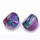 Two Tone Transparent Spray Painted Acrylic Beads ACRP-T005-35-2