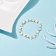 Bracelet extensible perlé étoile coquillage naturel avec laiton pour femme BJEW-JB08324-2