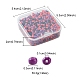 55.5 g runde Saatperlenperlen aus Glas mit Backfarbe im 3-Stil SEED-YW0002-28-4