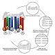 Soporte para colgar medallas de hierro con tema de arcilla ODIS-WH0024-015-4