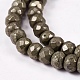 Chapelets de perles de pyrite naturelle  G-L051-6x4mm-01-2