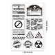 カスタムPVCプラスチッククリアスタンプ  DIYスクラップブッキング用  装飾的なフォトアルバム  カード作り  警告サイン  160x110x3mm DIY-WH0448-0478-6