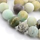 Natural Frosted Flower Amazonite Round Beads X-G-D616-12mm-1