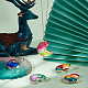 Chgcraft 5pcs 5 couleurs pendentifs en verre bicolore GLAA-CA0001-43-4