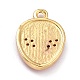 Golden Plated Brass Micro Pave Clear Cubic Zirconia Pendants ZIRC-L097-031B-G-3