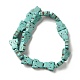 Brins de perles synthétiques teintes en turquoise G-E594-02-2