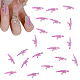 20Pcs Sparkling Rhinestone Nail Art Charms Durable Alloy Manicure Cabochons Jewels Deep Pink Punk Style Gun Shape Nail Art Decoration for Nail Salon DIY Making Accessories MRMJ-HY0002-44-1