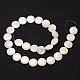 Coquille d'eau douce naturelle brins de perles rondes plates SHEL-M013-05-3