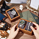 Soportes de exhibición de relojes de pulseras dobles de madera rectangular ODIS-WH0030-39-3