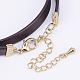 PU Leather Cord Choker Necklaces NJEW-H477-24G-4