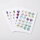 DIY Scrapbooking Bottle Caps Non-Adhesive Paper Picture Stickers Collage Sheets for Clear Flat Round Glass Tile Cabochon Pendants AJEW-L027-M-1
