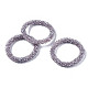 Bracelets extensibles en perles de verre transparentes à facettes BJEW-S144-002B-04-4
