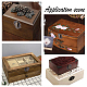 Superfindings 100 ensembles boîte à bijoux d'armoire décorative boîte à bijoux en bronze antique fermoirs de verrouillage pour petites boîtes à bijoux en bois verrous de serrure d'armoire de valise IFIN-FH0001-12AB-6