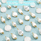 PandaHall 80Pcs 8 Style Pearl Pendant Connectors Pearl Bead Links ABS Plastic Imitation Pearl Beads Irregular Shape Pearl Acrylic Links with Golden Pins for Jewelry Making DIY Finding Accessories FIND-PH0003-43-2