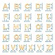 Yilisi 304 colgante de letra del alfabeto de acero inoxidable STAS-YS0001-03-9